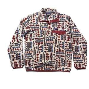 Patagonia Synchilla Wandering Woods Pumice Snap T Fleece Pullover Men's Small